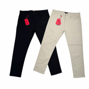 Premium Twill Pant - Black & Cream